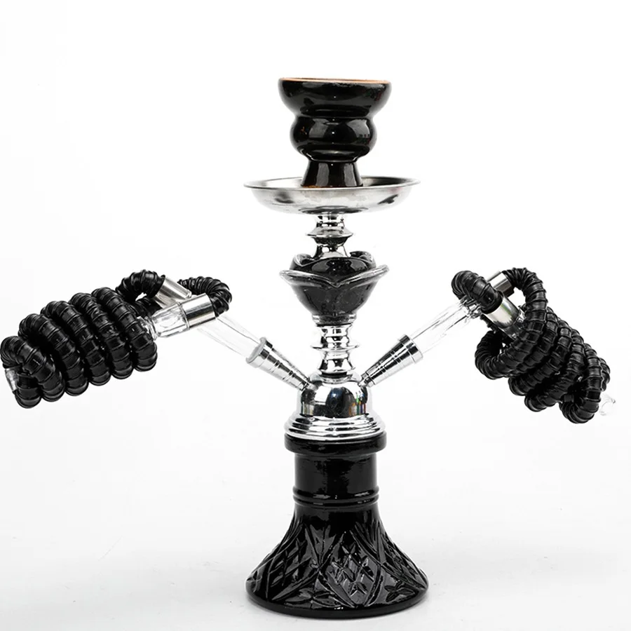 Small Double Barrel Hookah Kit Enjoy Happy Hour