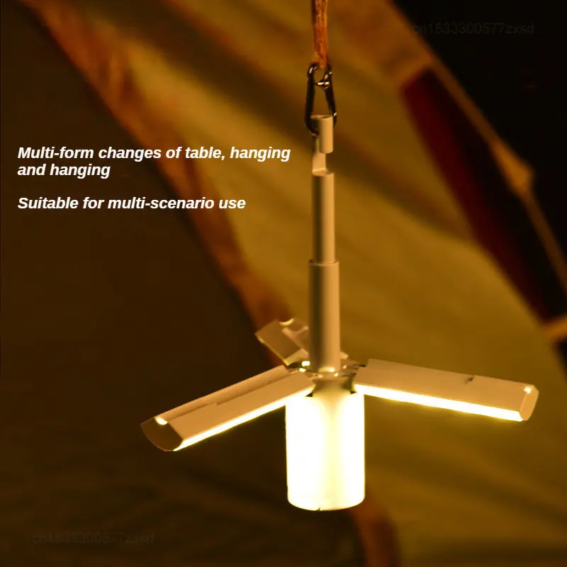 Imagem -02 - Xiaomi Exped Smart-lanterna Dobrável Acampamento ao ar Livre Portátil Recarregável 4000mah Iluminação Dormitório Estudantil Tenda de Suspensão