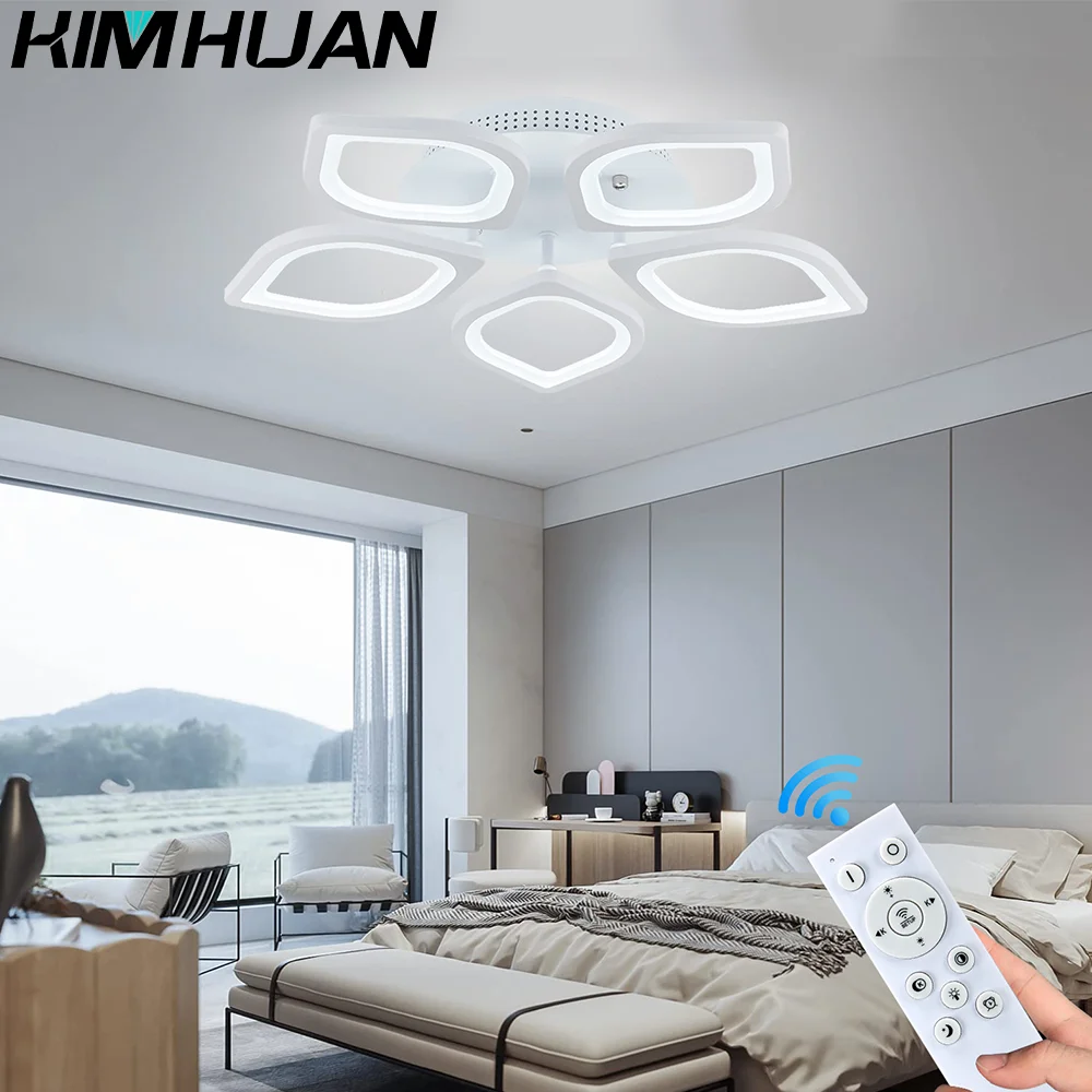 

Dimmable modern acrylic ceiling light living room bedroom lighting with remote control bedroom living room kitchen pendant light