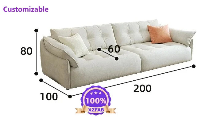 Factory Direct 2026 Chenier simple lazy Internet celebrity straight row cat scratch cloth cream style living room small apartmen