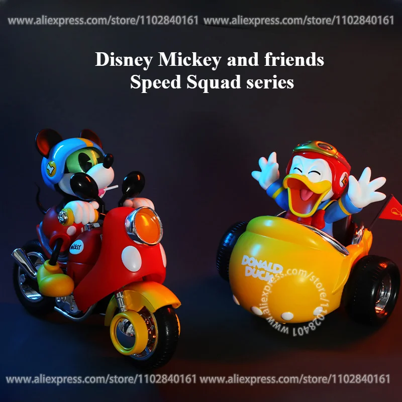 

MINISO Blind Box Disney Series Mickey and Friends Speed Squad Figure Trendy Toys Peripheral Model Mickey Mouse Donald Duck Hand