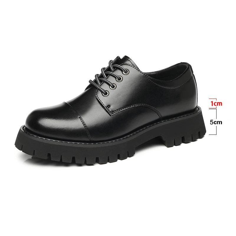 

Mens Leather Shoes Height Elevator Shoes For Men Luxury Dress Shoes Business Comfortable Increase 6-8cm Wedding Shoes
