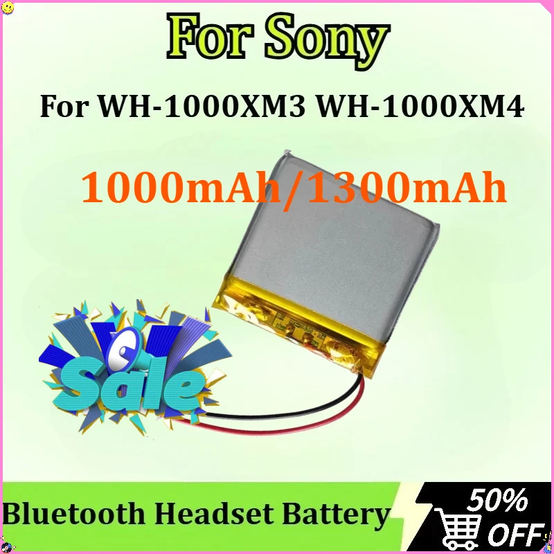 

1000mAh/1300mAh For Sony WH-1000XM3 WH-1000XM4 Wireless Bluetooth Headset Battery + tool