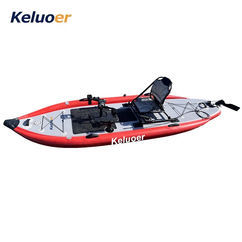 

1 Person Pedal Fishing Inflatable Canoe Kayak Pedal Drive Fishing Kayak or Propeller Kayak Boat PVC Custom