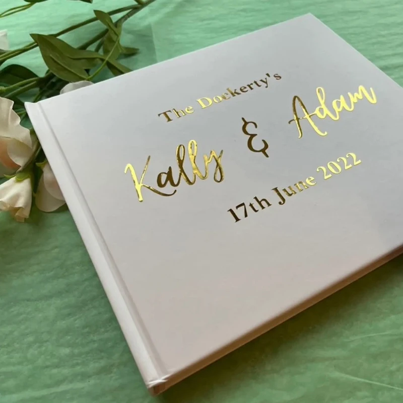 Custom Wedding Guest Book, Personalized Wedding Reception Guestbook, Engagement Photo Album And Signing Book, Wedding Keepsake