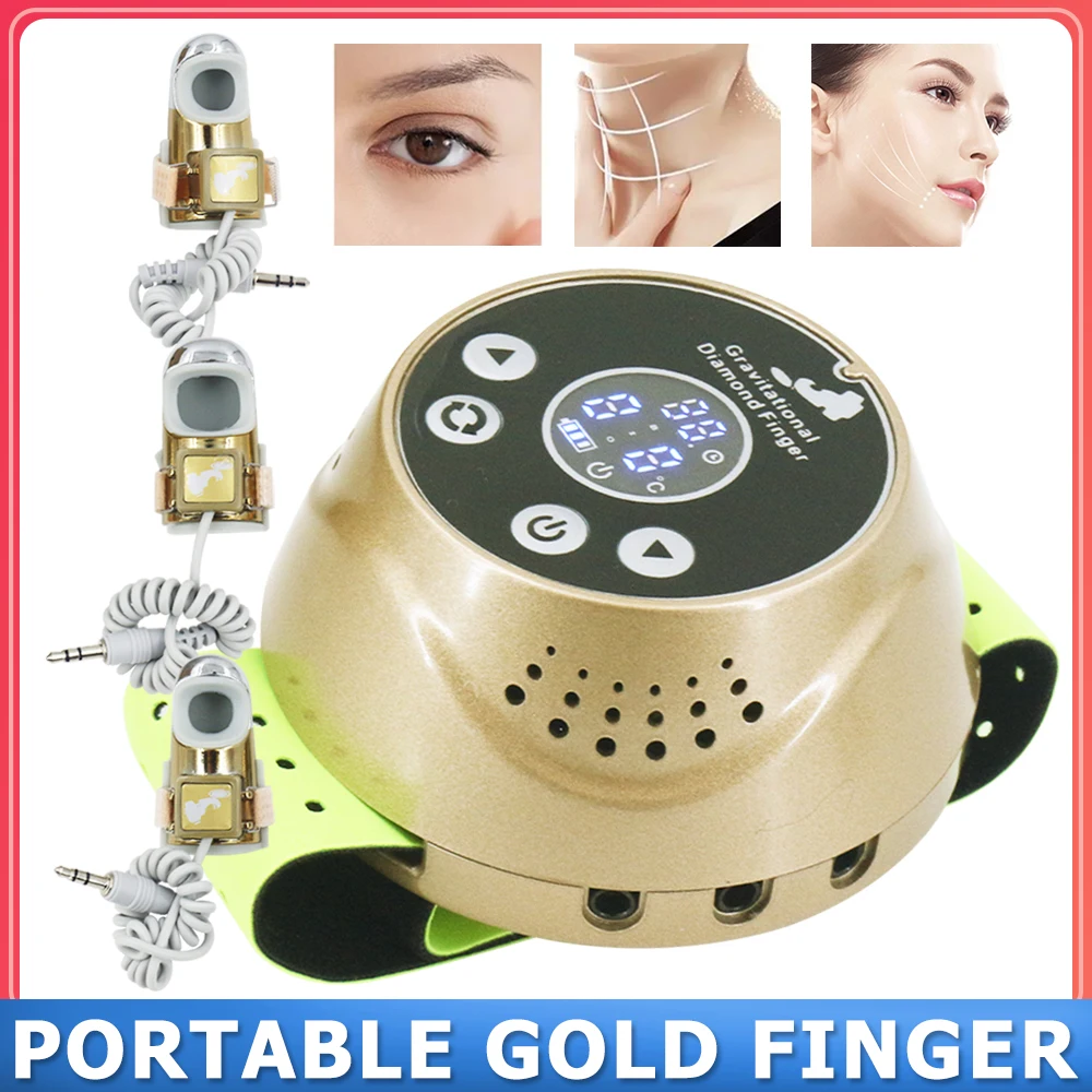 

New Microcurrent Galvanic Golden Finger Face Lifting Massage Machine Relax Body Massage Home Use