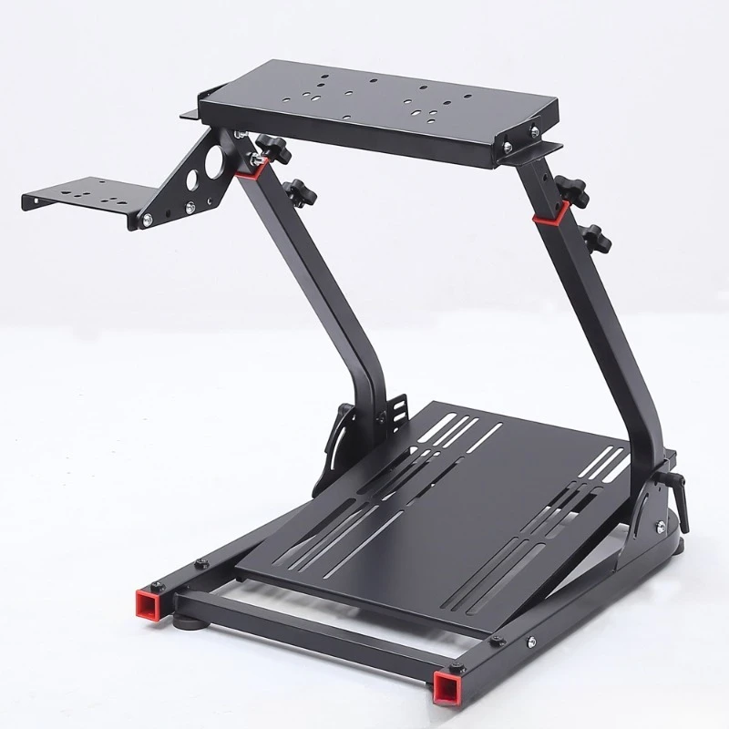 Computer game steering wheel racing emulator adjustable folding bracket