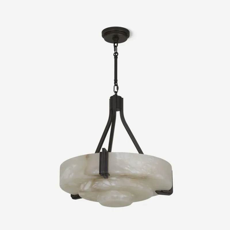 Three-layer claw marble lamp, villa ceiling living room chandelier