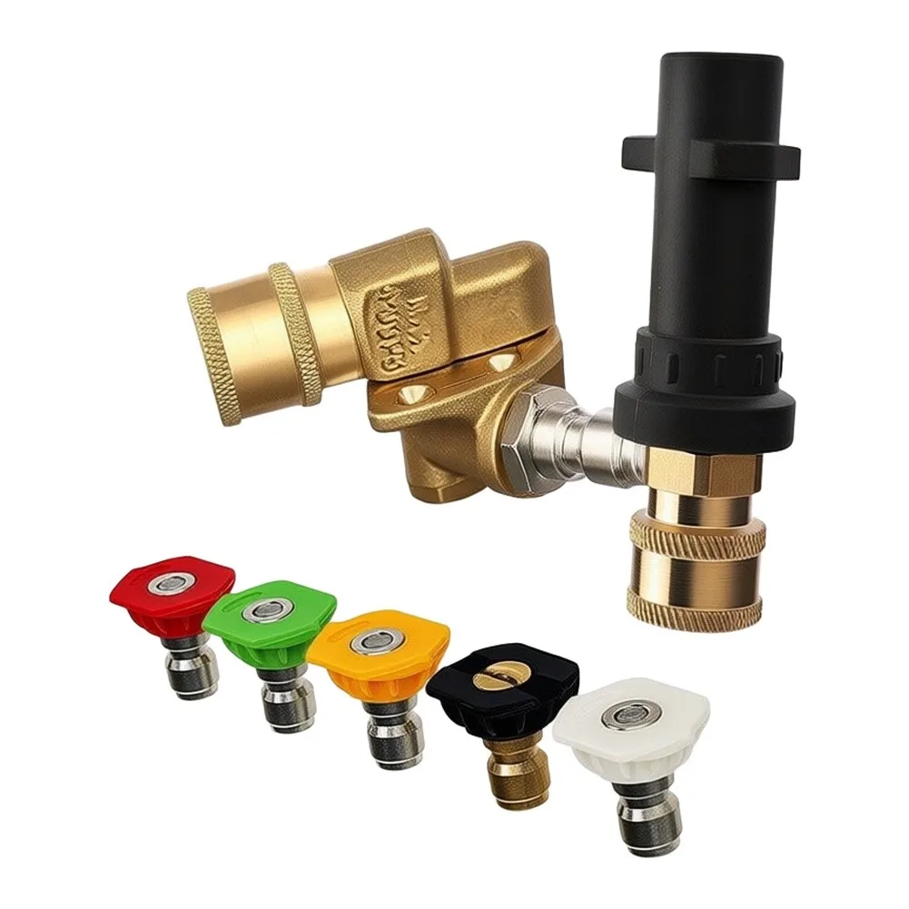 Pressure Washer Nozzle Tips Set With Pivoting Coupler Kit For Spx For 3000 Series Pressure Washers Rotating Spray Turbo Nozzle