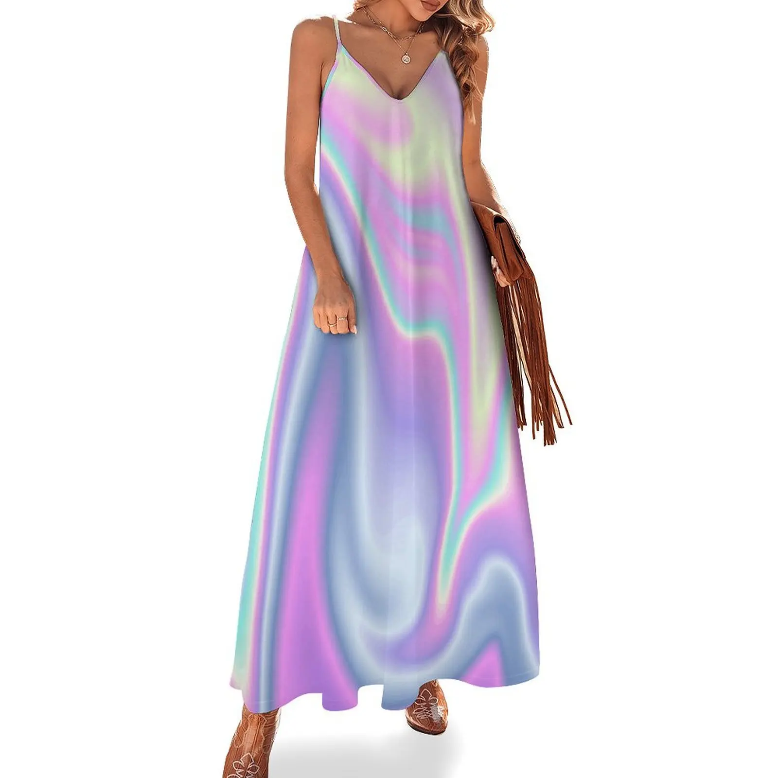 

Holographic Design 17 Sleeveless Long Dress dress for women 2025 elegant women's sets Dress