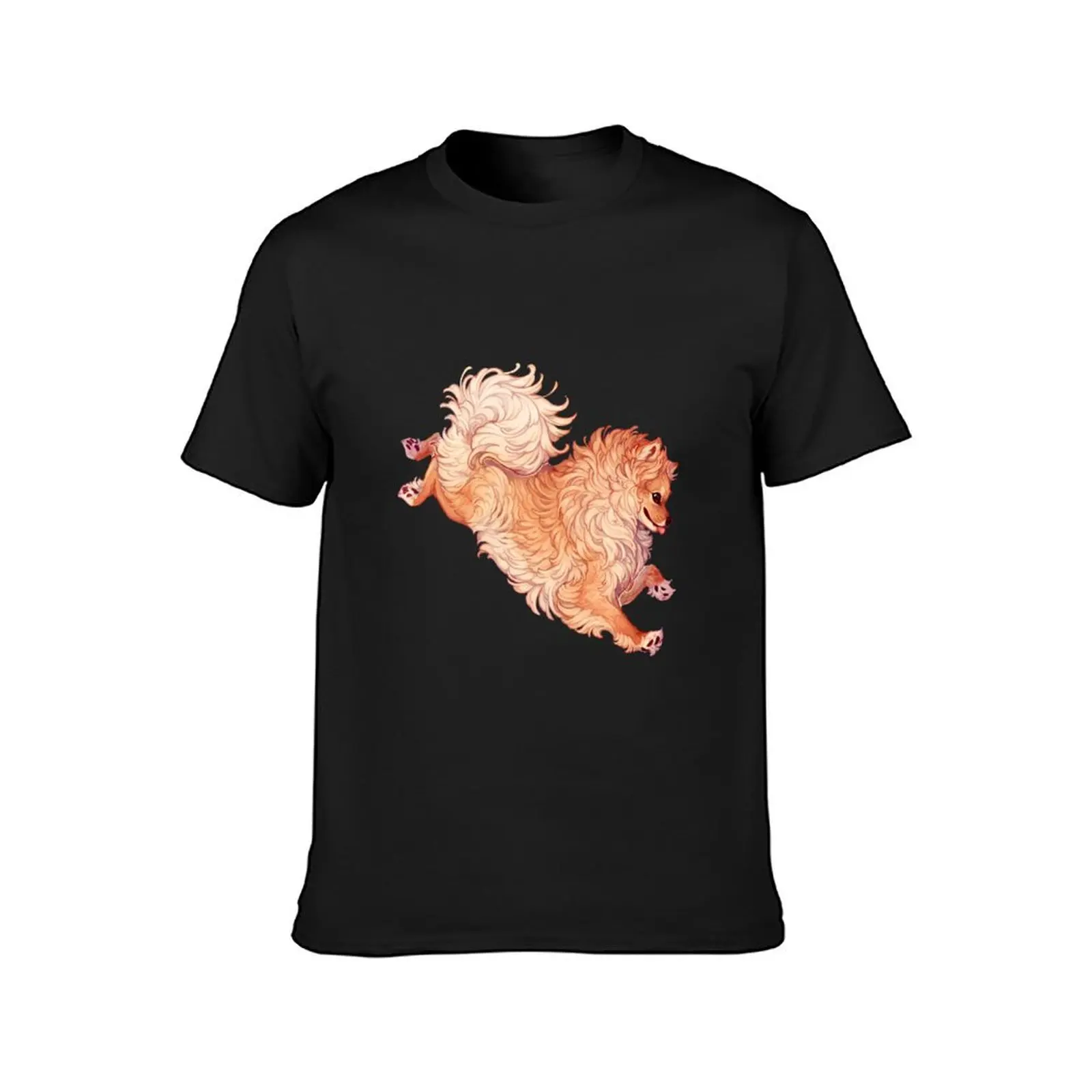 Pomeranian 2019 redraw T-Shirt plus size tops cute tops t shirt for men