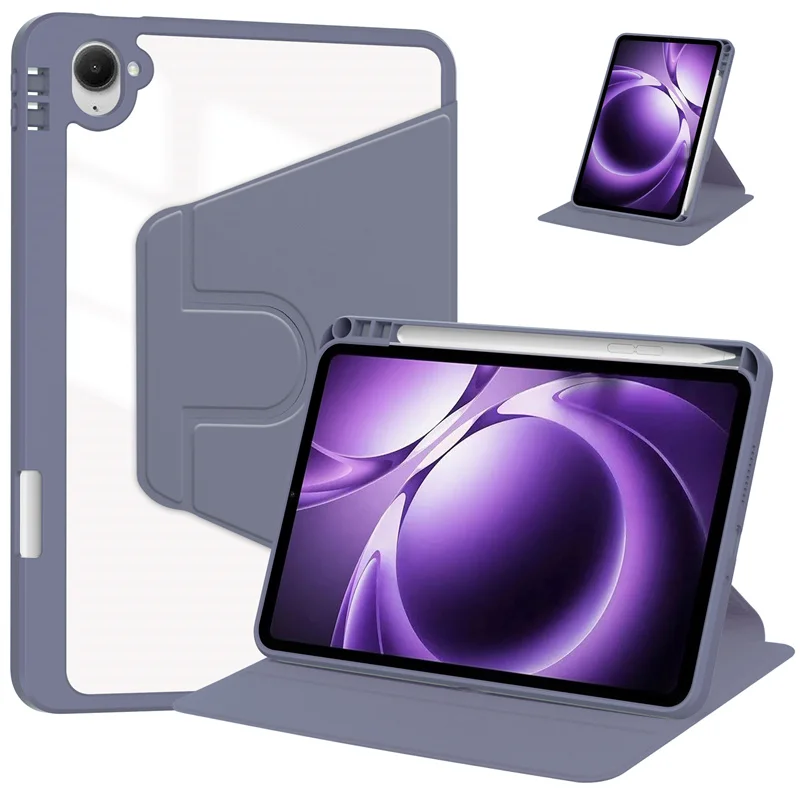 

For Redmi K Pad Case with Pencil Holder 360 Rotating Acrylic Clear Hard Tablet Funda For Xiaomi Redmi K Pad 8.8 2025 Case Coque
