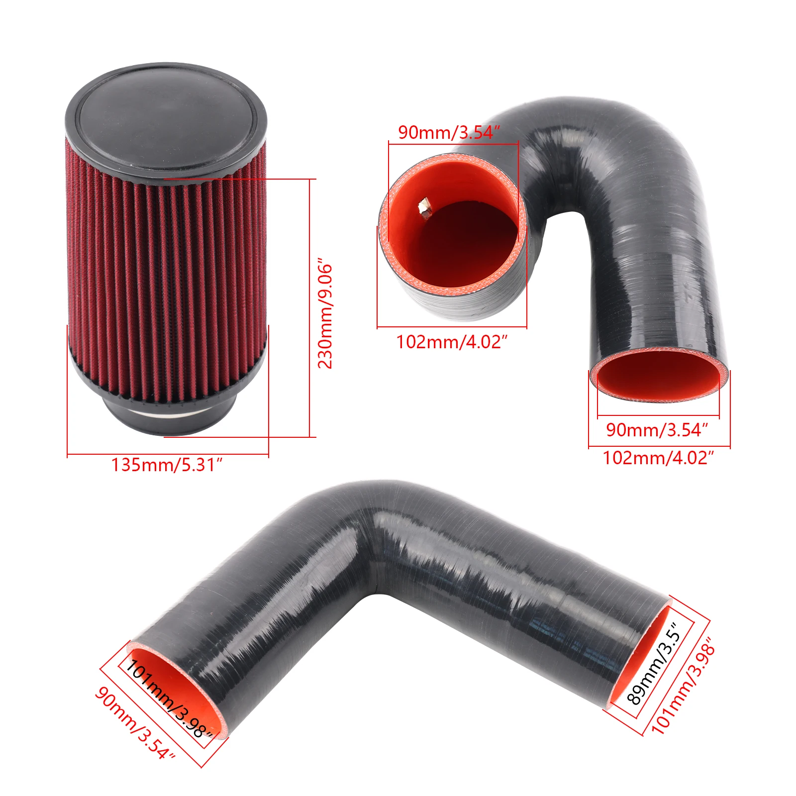 High Flow Front Mount Intake Kit For BMW B58 3.0T M240i M340i M440i 540i 2020-2025