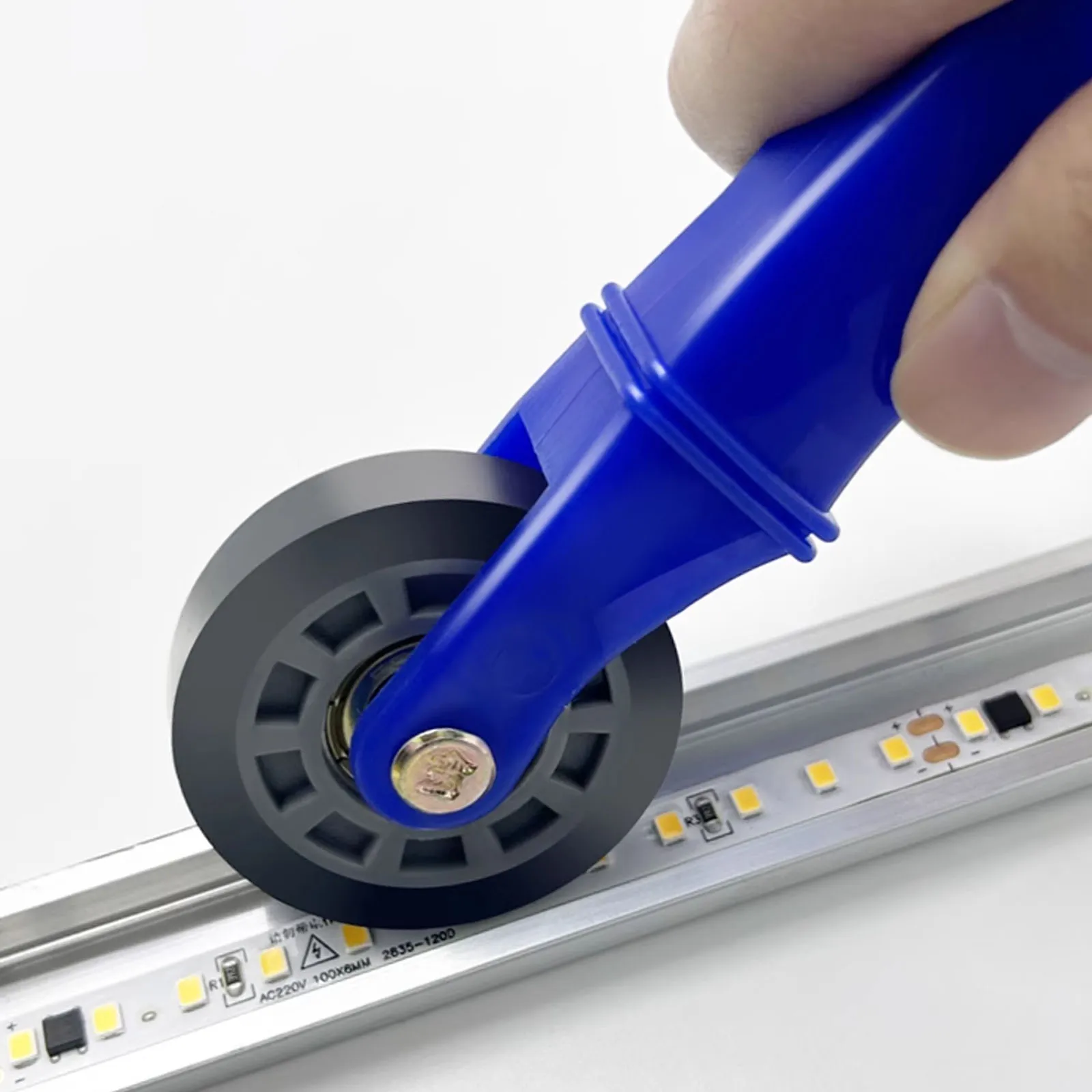 LED Strip Channel Roller, Manual LED Strip Light Installing Wheel Silicone Tape Fix Hard Bar Lamp Mount Accessories