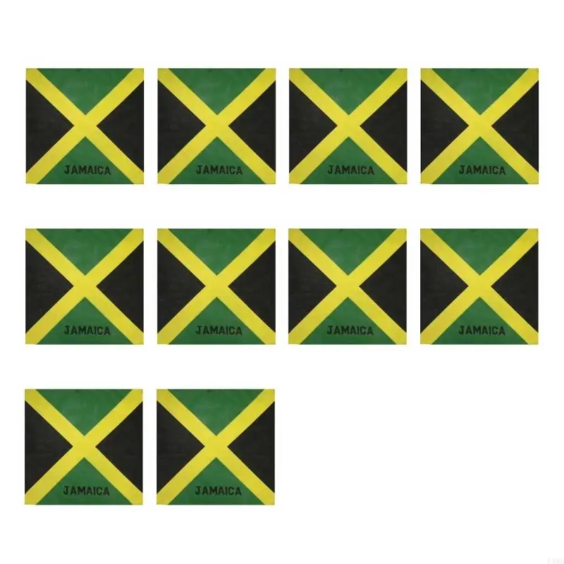 10pcs Jamaica Flag Dance Discles العصابات العصرية لأداء الشوارع F3MD