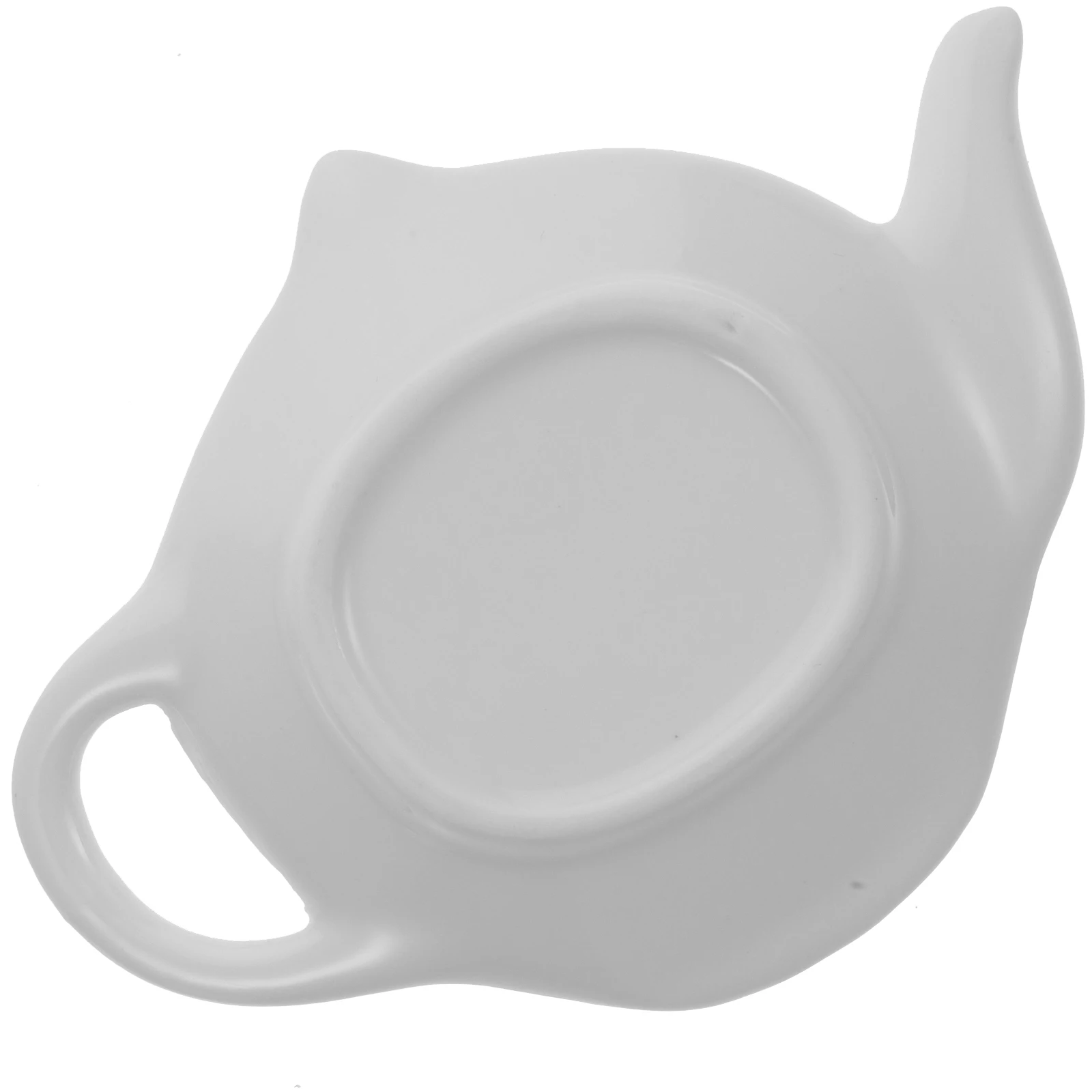 

4 Pcs Tea Bag Saucer Delicate Teabag Holder Ceramic Snack Decorative Dish Plate Rest Holders for Bags Appetizer