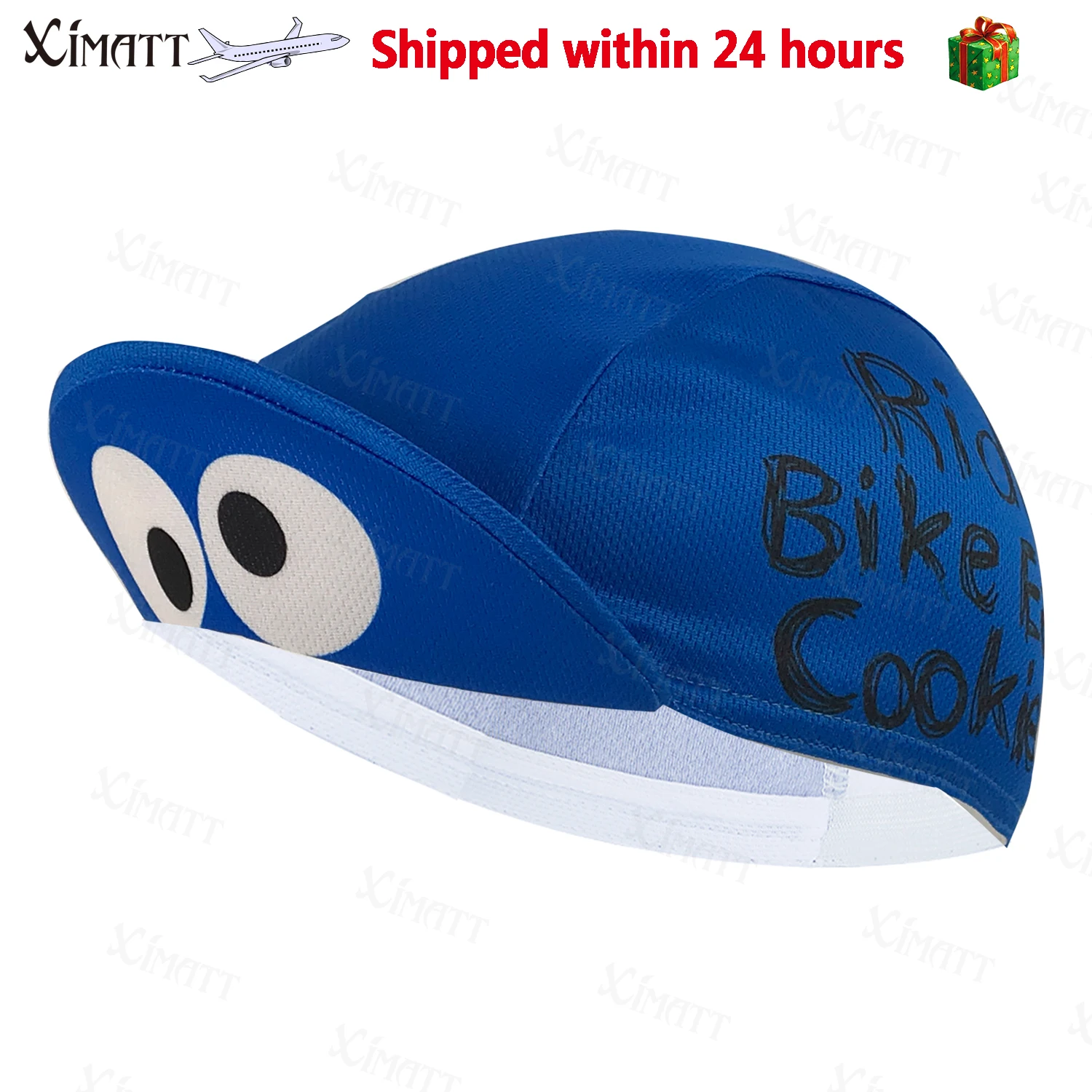 XIMATT New Classic Ride Bike Eat Cookie Big Eyes Polyester Cycling Caps Quick Dry Breathable Bicycle Sports Men\'s Hat