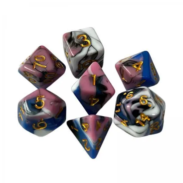 Acrylic Engraved Polyhedral Dices Multi Size Party Favor Set for Tabletop Card Games and Roleplaying Board Games