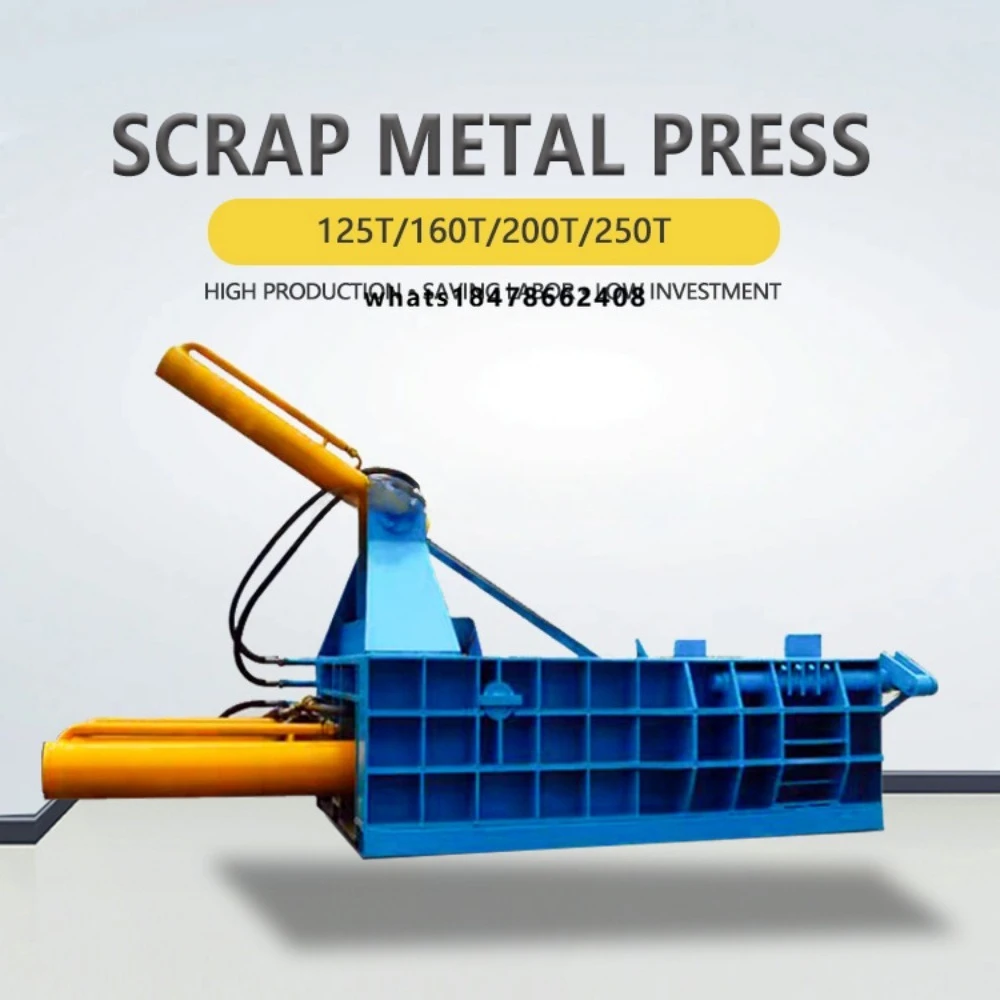 100T Baler Iron Metal Scrap Baler Machine Iron Baler Scrap Car Baling Pressing Machine