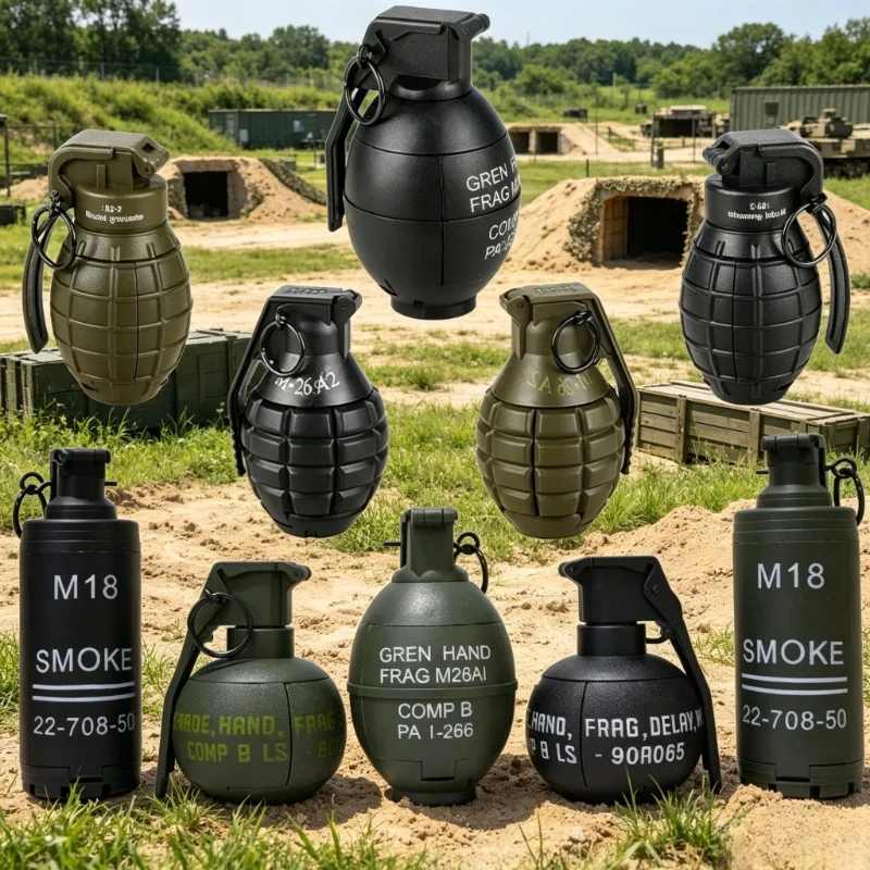 

M67 Smoke Grenade Model Toy 10 Different Styles Water Burst Novelty Toy Game Prop Model for Airsoft Outdoor Play Parts