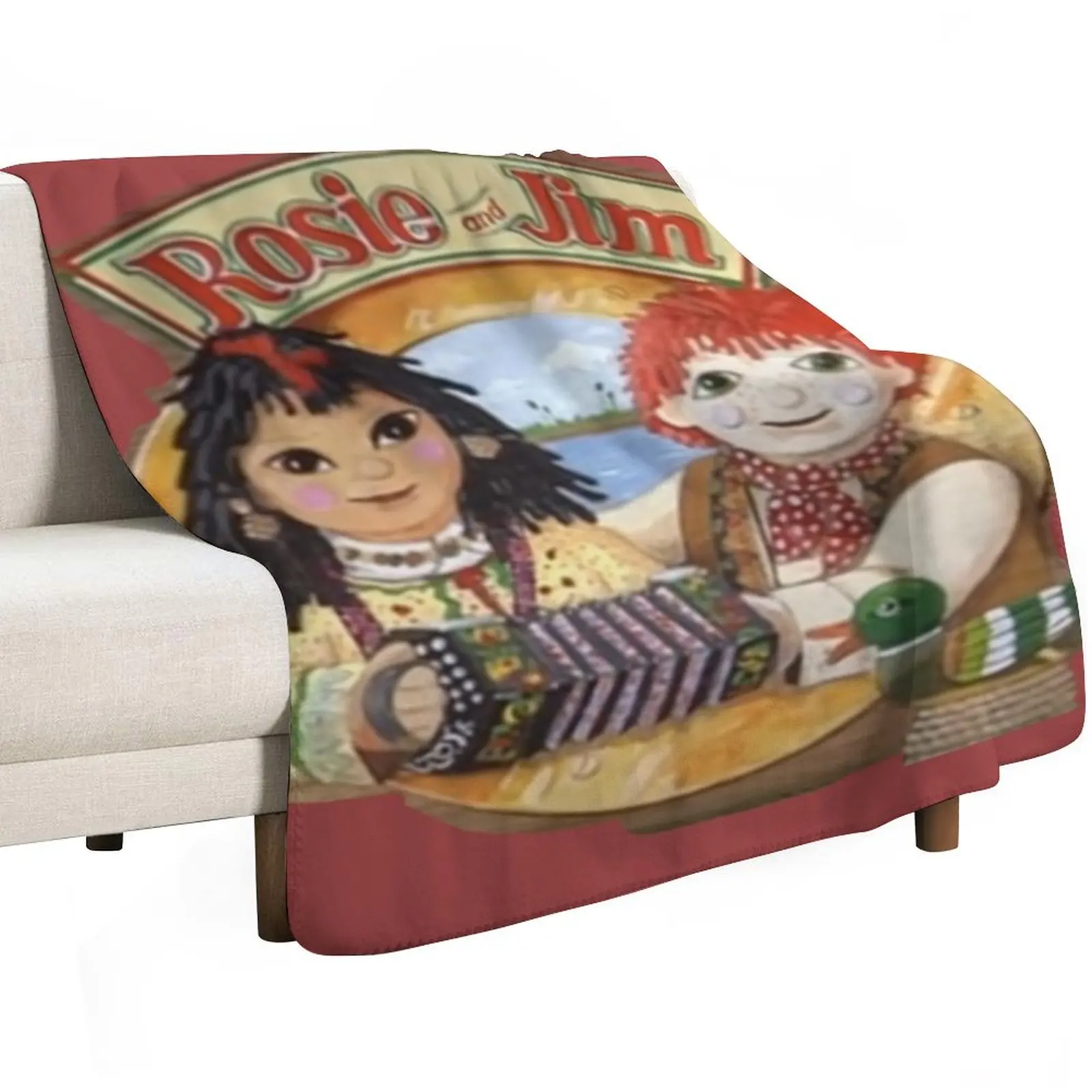 Rosie and Jim Vintage Childrens TV Throw Blanket Multi Purpose Soft Warm Blanket for Home Travel