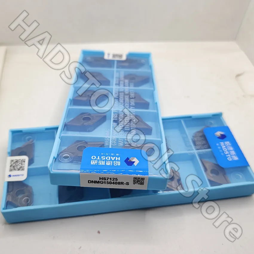 10pcs DNMG150408R-S HS7125 DNMG150408R-S DNMG432R-S HADSTO CNC carbide inserts For Steel, Stainless steel, Cast iron