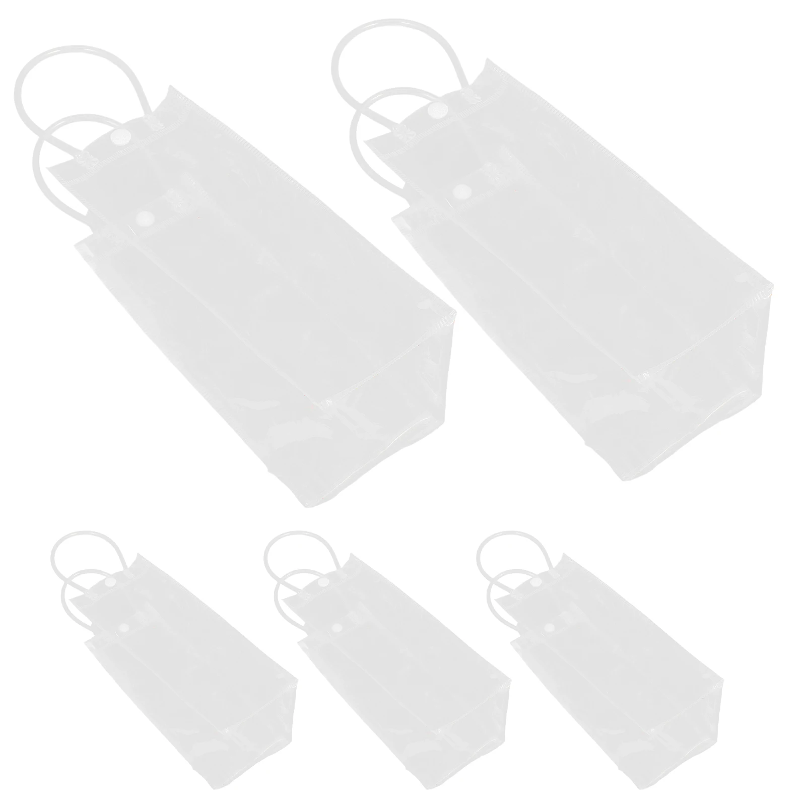 

5 Pcs Portable Wine Ice Bag Beer Cooler Refrigerator Bottle Chill Bags Beverage Chiller Beverages Leakproof Clear Drink