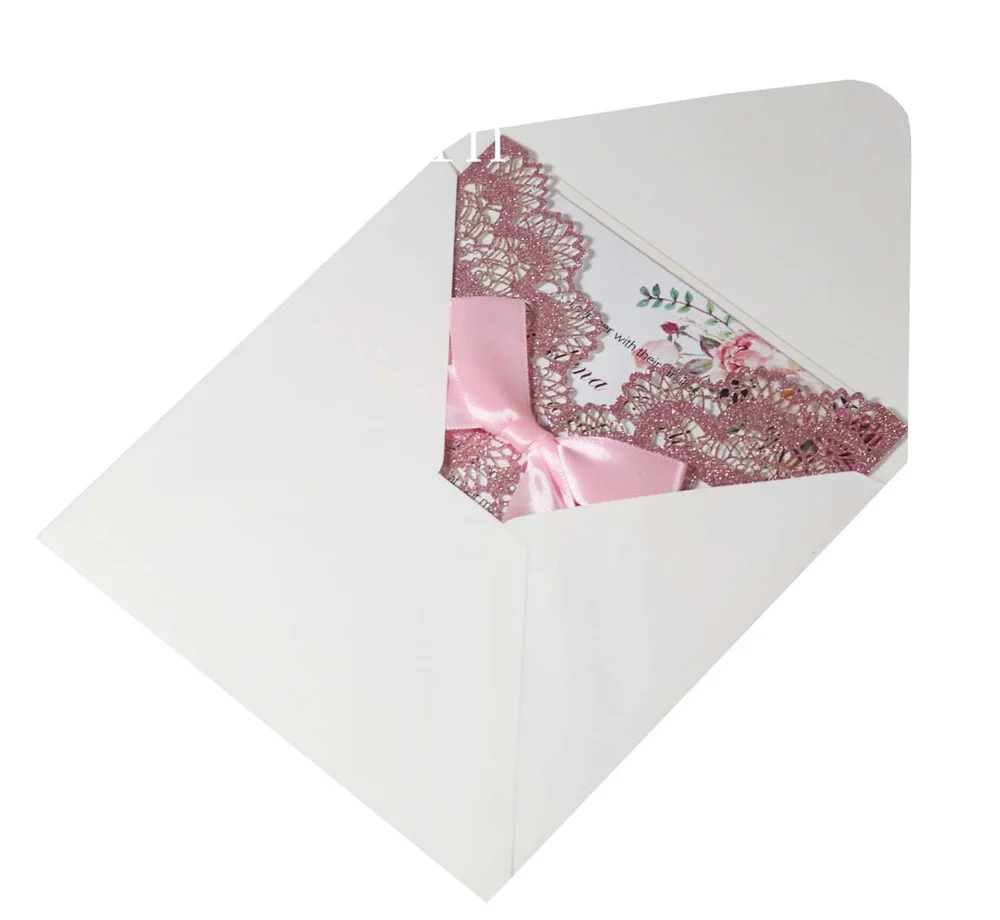 80/50 مجموعات الذهب بريق ورقة مربع الجوف بطاقة دعوة الزفاف 15X15cm حفلة خطوبة أوروبية رسائل دعوة AK-HK-5