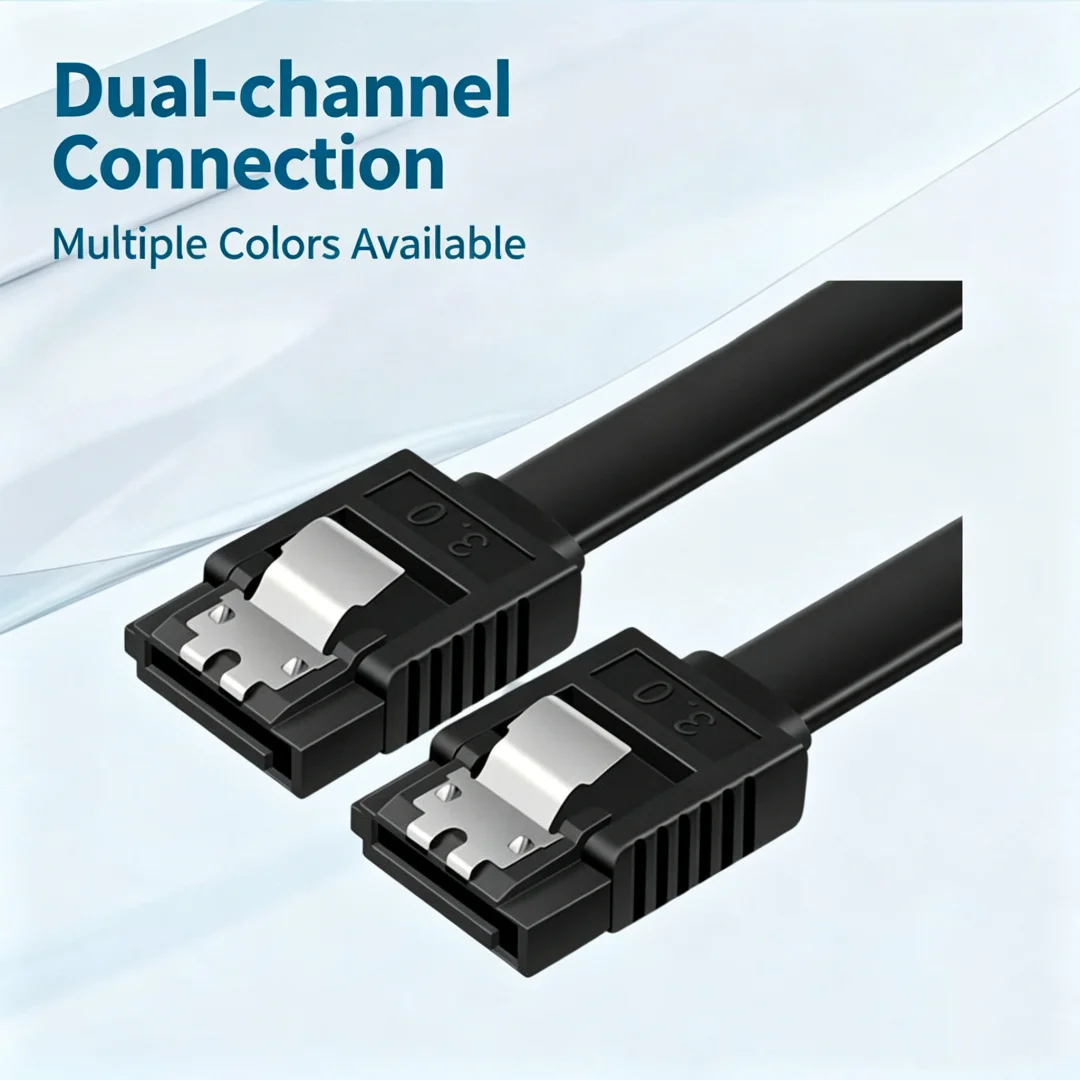 SATA III 3.0 Hard Disk Data Transfer Cable 6Gbps High‑Speed Transmission Cord Multi‑Color For 2.5 Inch SSD HDD Desktop Computer