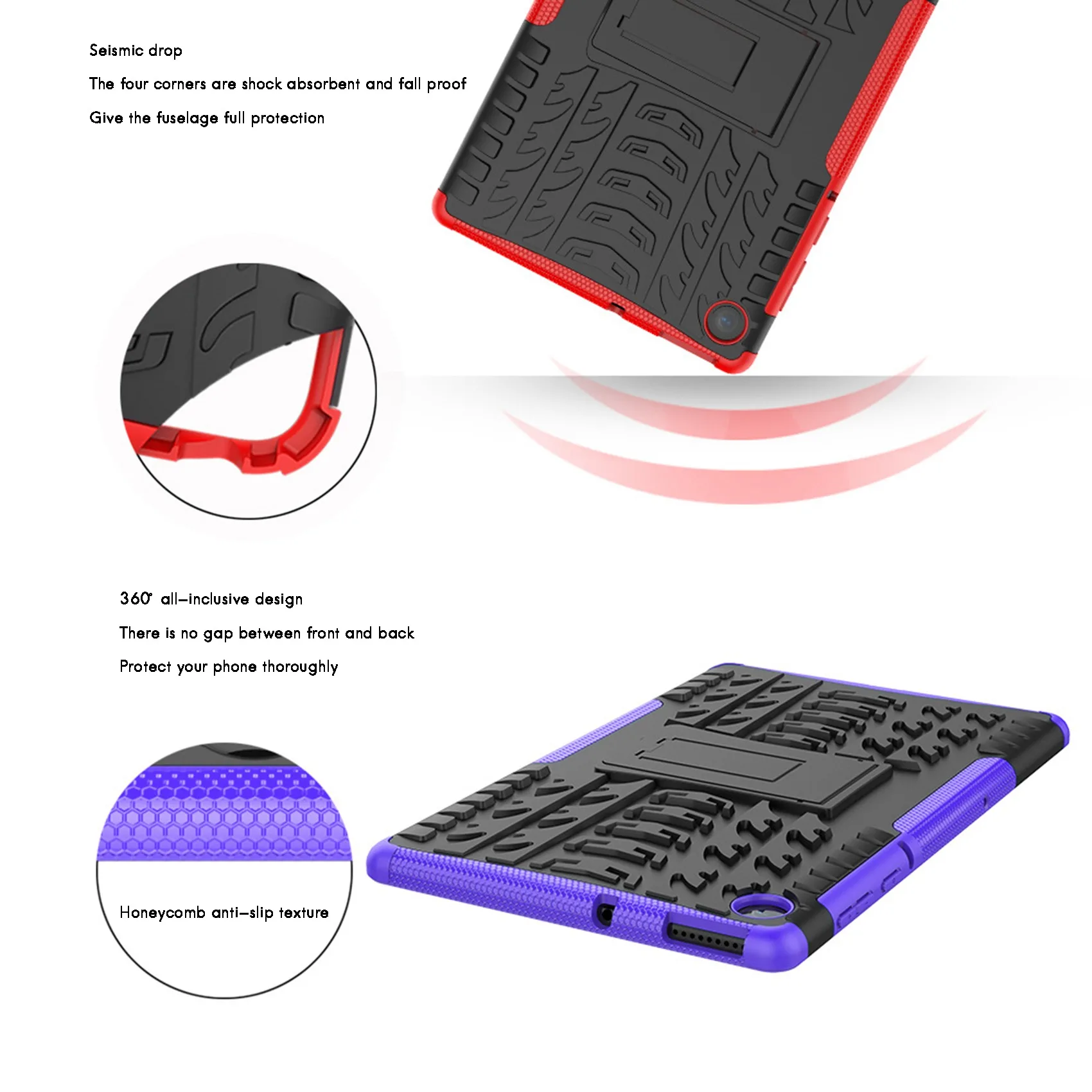 Etui na tablet do Lenovo M10 Plus X606 10,3 cala Etui na tablet Etui chroniące przed upadkiem Stojak na tablet