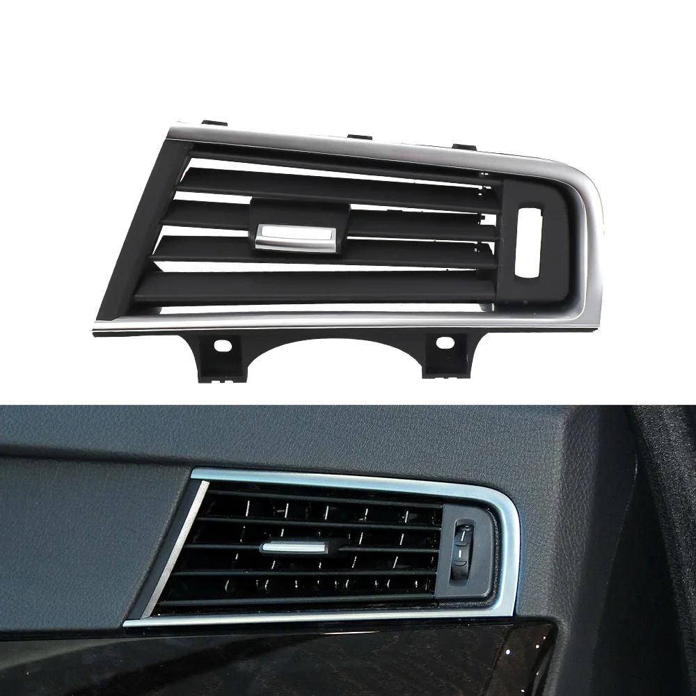 64229142589 Car Front Right Fresh Air Conditioner Vent Outlet Chrome Plain Black Grille Panel For BMW 5 Series GT F07 528 535