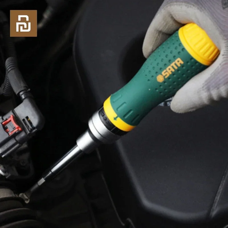 Precisão Chave de Fenda Grupo Intercambiáveis Ratchet Chaves de Fenda Two-way Ratchet Parafuso Ferramenta Driver Ferramentas Manuais Novo Sata19 in