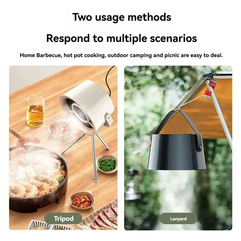 Y50A-USB Desktop Range Hoods Portable Exhaust Fan Small Kitchen Hood Extractor Barbecue Large Suction Cooker Hood