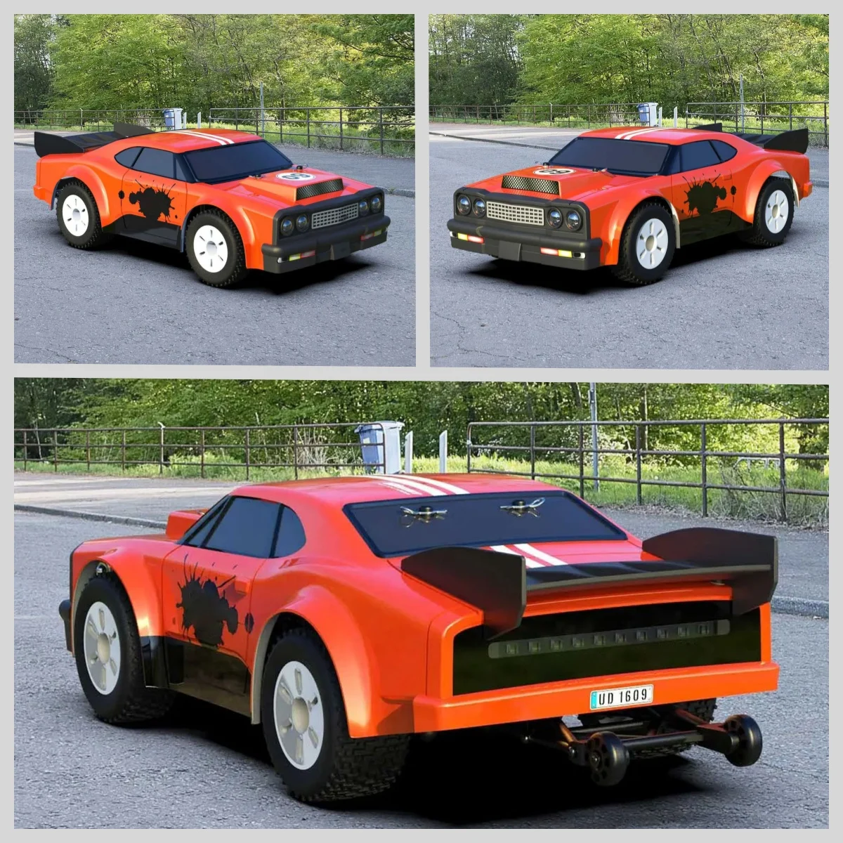 

UdiRC RTR 1/16 Дрифтовый автомобиль с дистанционным управлением UD1609Pro Высокоскоростной 45 км/ч 17G Сервопривод Бесщеточный двигатель 60A ESC Гироскоп с металлической шестерней Игрушки