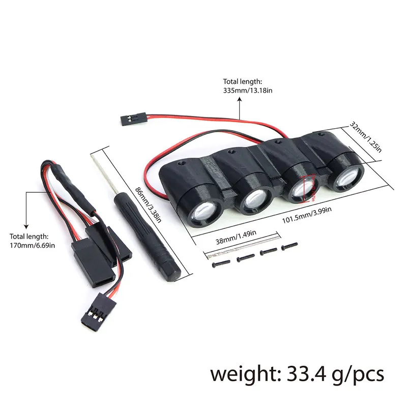 MJX 1/7 RC Car LED Headlight Spotlight Kit For Hyper Go 7303 C3 High Speed Off Road RC Vehicle Upgrade Parts view 2