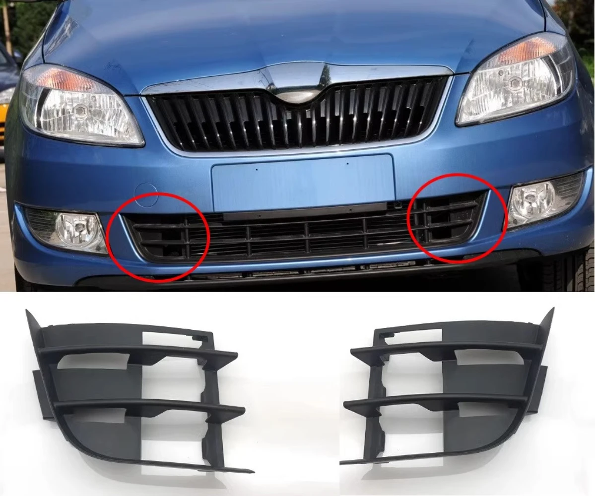 For ŠKODA 12-14 Fabia Fog Lamp Frame Front Bumper Grille 1pcs