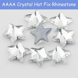 AAAA Star Shape Crystal Hot Fix strass Flatback Glass strass Hotfix Stones Iron on strass fai da te per scarpe borse