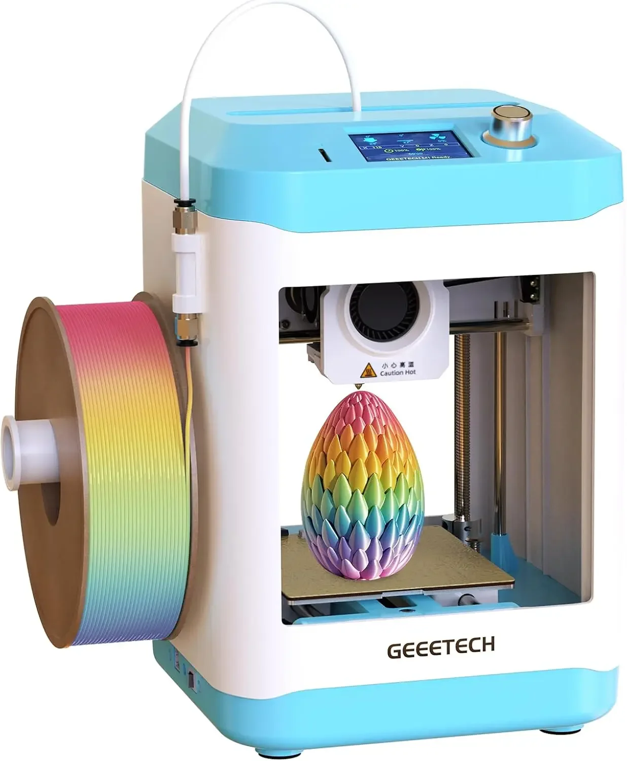 Fully Assembled Mini 3D Printer for Kids & Beginners - Complete Starter Kit with Auto Leveling 3D Printing Machine, 1 Roll