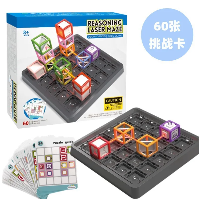 

Laser Maze with 60 Levels, STEM Educational Stacking Puzzle Board Game for Kids Aged 8 to 12