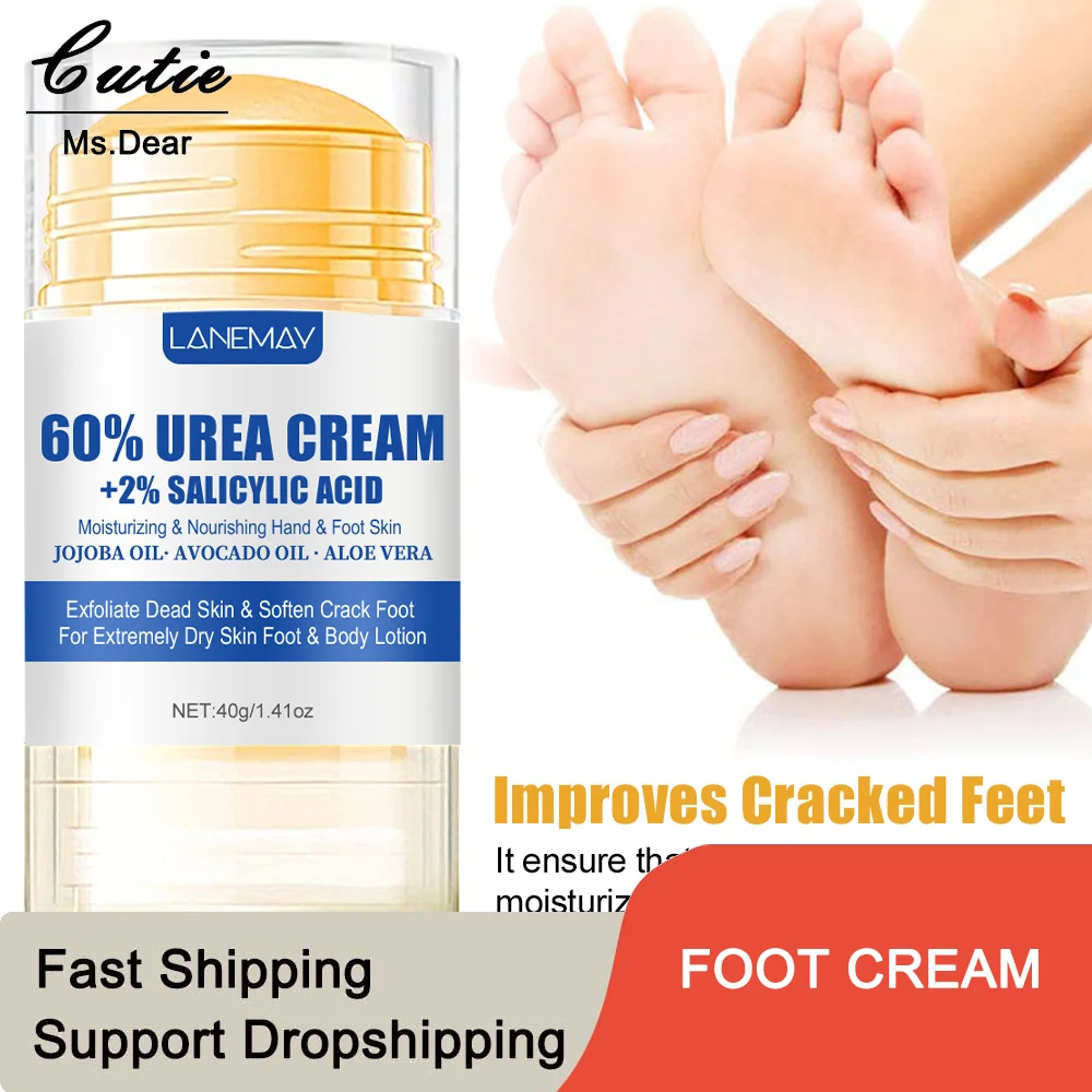 

Ultra-Hydrating 60% Urea Foot Cream Softening Dry Cracked Feet Cream Gentle Exfoliation Peeling Foot Care Moisturizing Cream