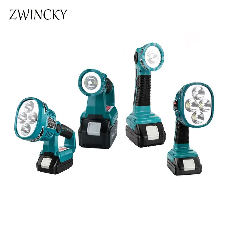 ZWINCKY 3W/12W Replace for Makita 18V Lithium-Ion Cordless LED Flashlight Flashlight Only USB outdoor portable light Outdoor