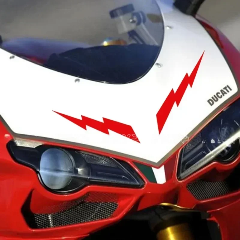 DUCATI KTM BMW 야마하 가와사키 베스파 라이트닝 오토바이 스티커, 자동차 데칼, DIY 모토 헬멧 헤드, 앞 유리 사이드 바디