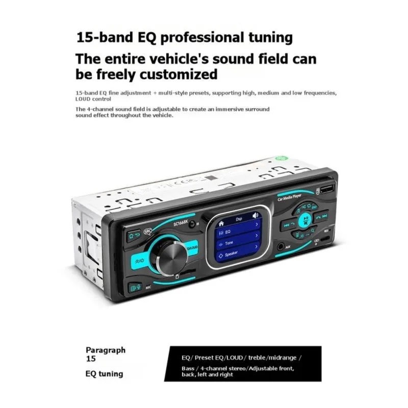 Super Sale Car MP3 Radio 2.2 Inches Touch Screen Radio 1Din Bluetooth AUX USB TF Card Player Radio DAB Digital Car Radio