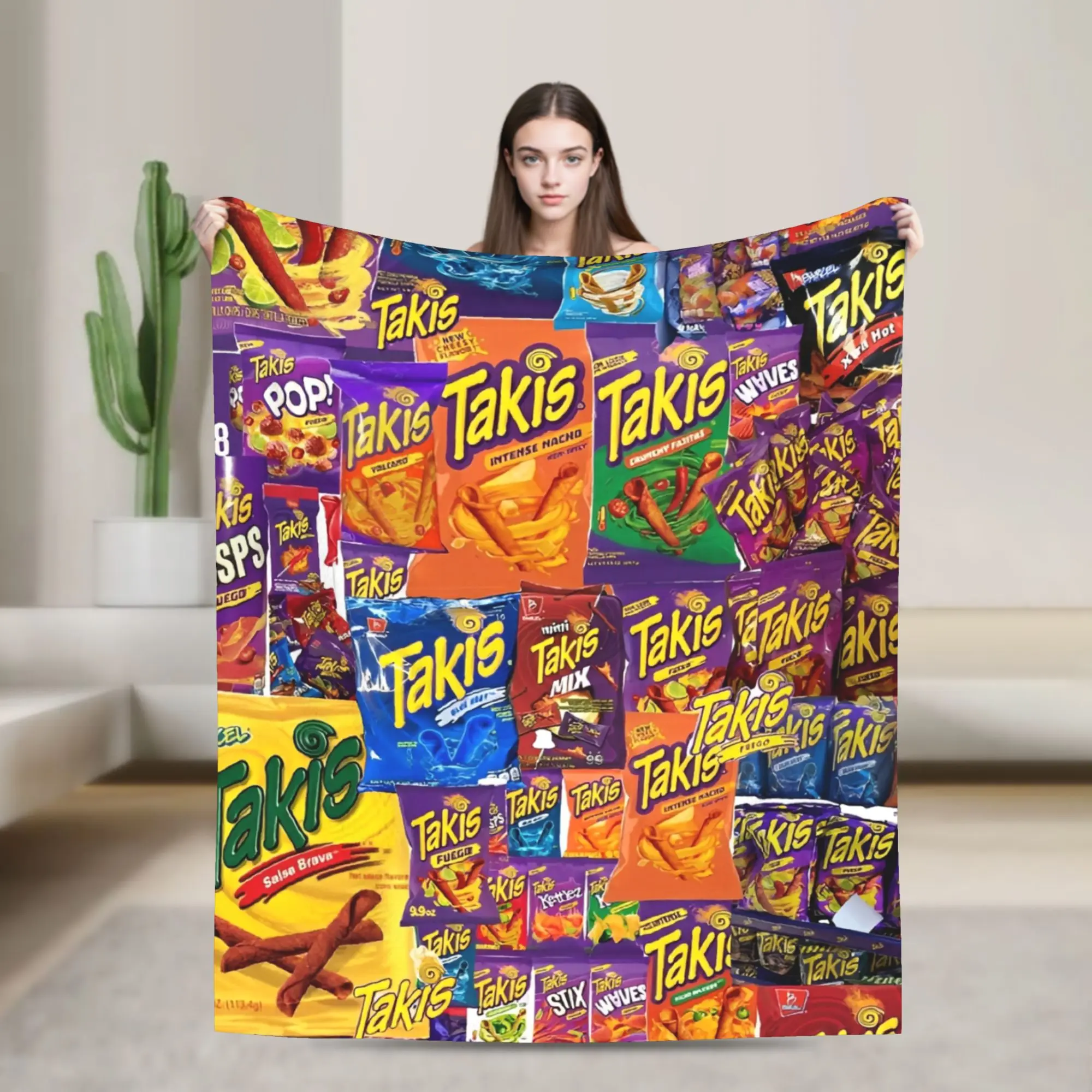 Takis Chili Chips Blanket Quality Super Soft  Bedding Throws Winter Camping Home Decor Comfortable Bedspread