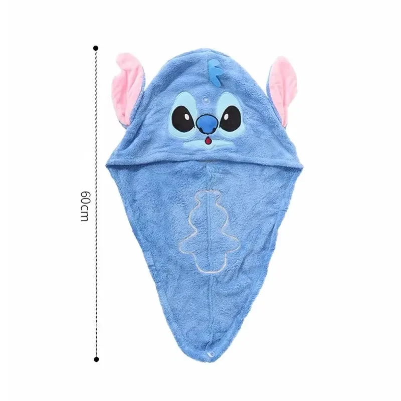 غرزة منشفة الشعر Kawaii الكرتون ديزني شخصيات كرتونية سماكة سوبر ماصة قبعة سريعة الجافة قبعة حمام التفاف مسح المناشف الهدايا