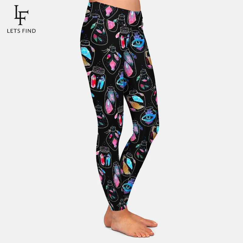 LETSFIND New Magic Design Womens Leggings Pants High Wiast Polyester Women Sexy Fitness Leggings