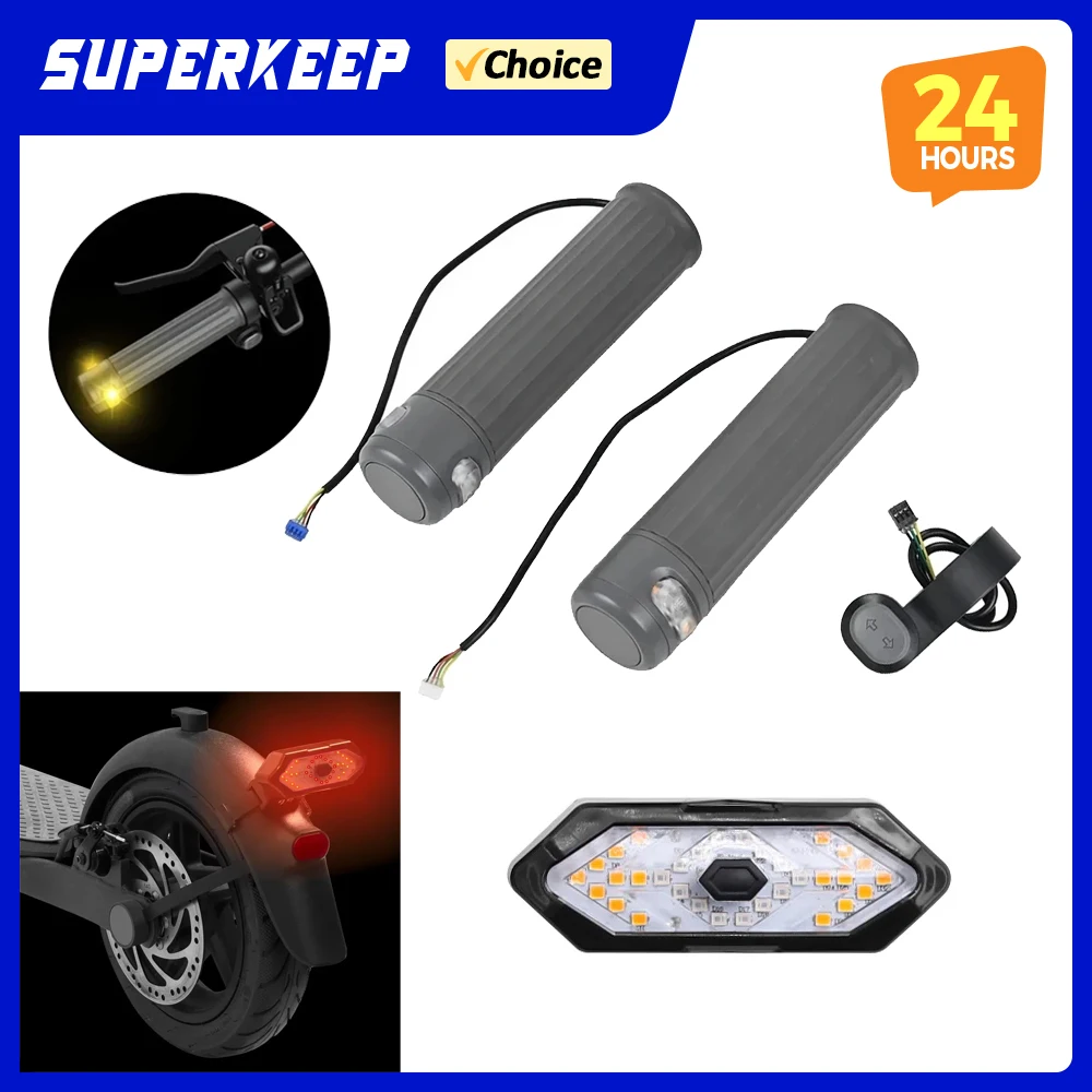 Manillares con Luces Intermitentes para Xiaomi 4 Mi4 PRO PLUS MAX, Manillar de Scooter Eléctrico, Luz Trasera Izquierda/Derecha o Lámpara Trasera