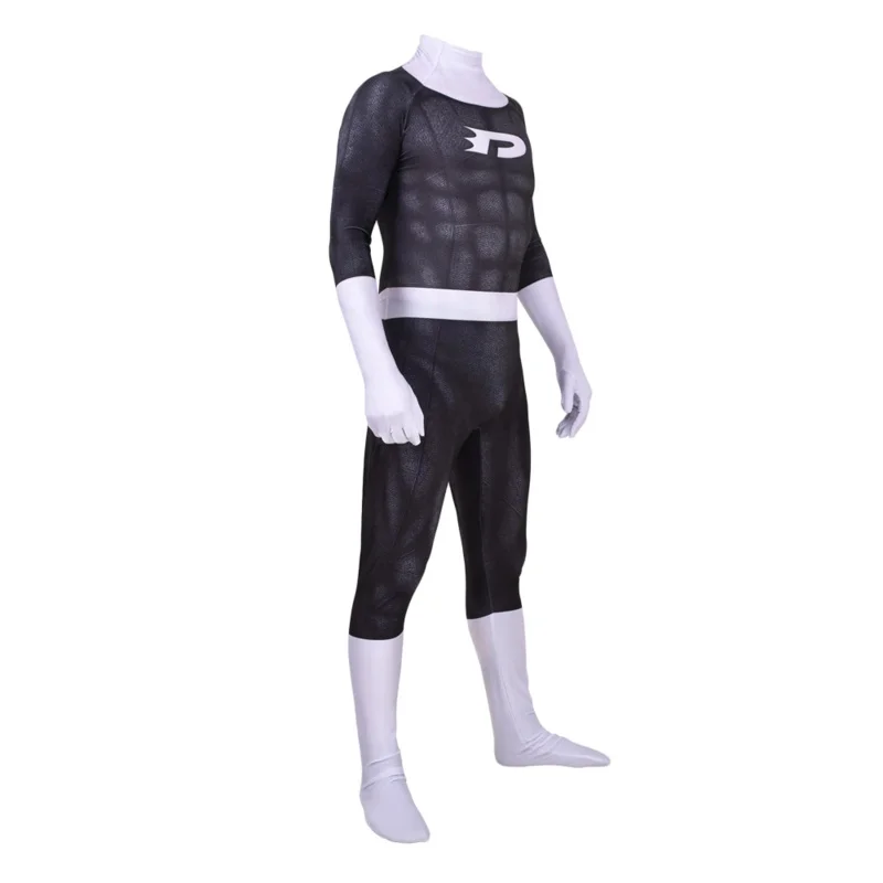 Fantasia Danny Phantom para adultos e crianças, fantasia de cosplay com estampa 3D de super herói, Daniel Danny Fenton Zentai, Halloween Jumpsu