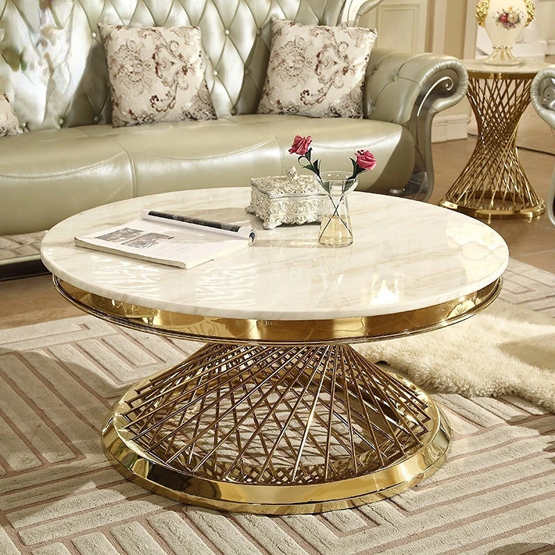 

luxury living room furniture couchtisch round marble nordic stone coffee table modern table basse pour salon center table glass