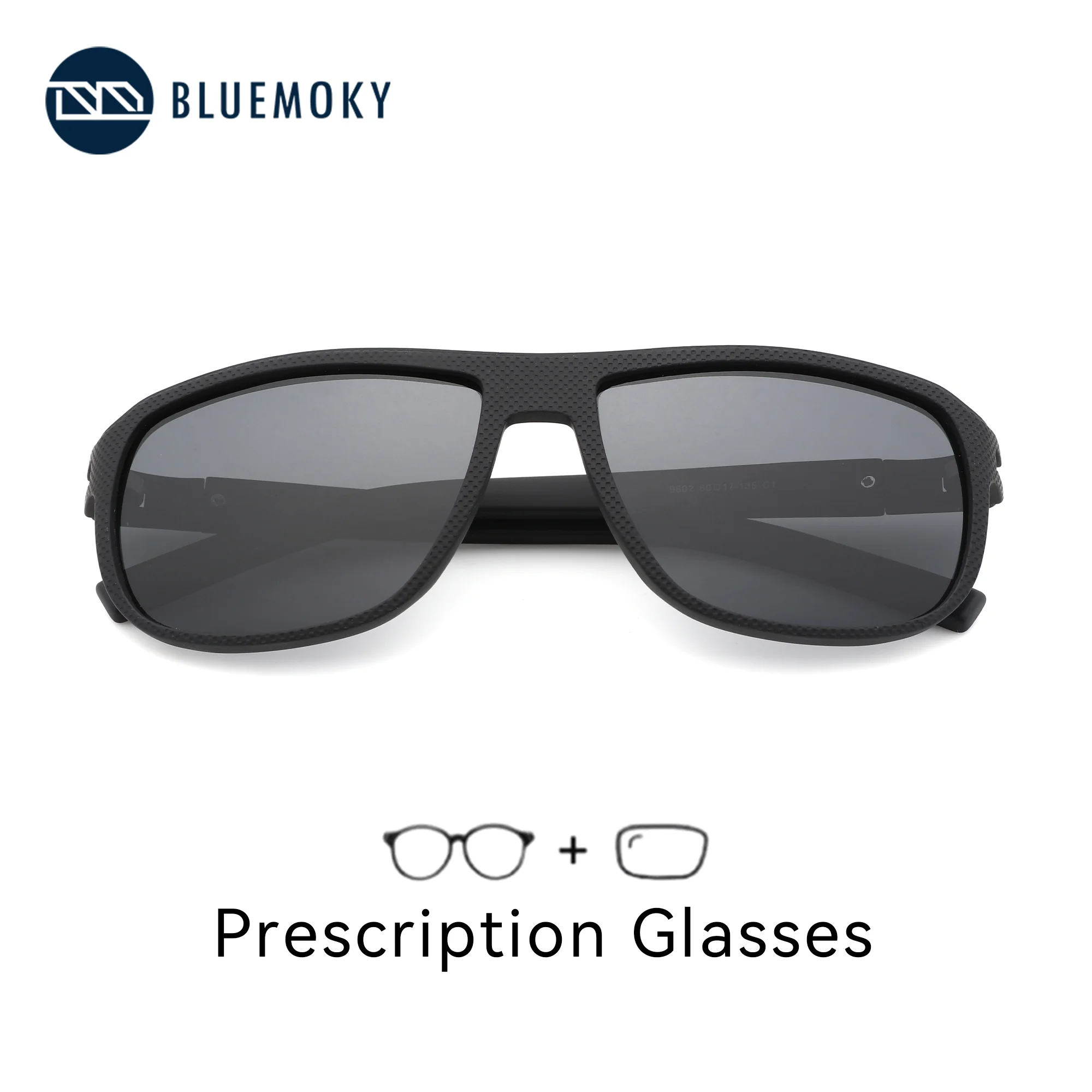 

BLUEMOKY L размер модные спортивные поляризационные солнцезащитные очки TR90 по рецепту для мужчин квадратные UV400 оптические солнцезащитные очки для близорукости